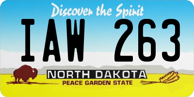 ND license plate IAW263
