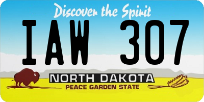 ND license plate IAW307