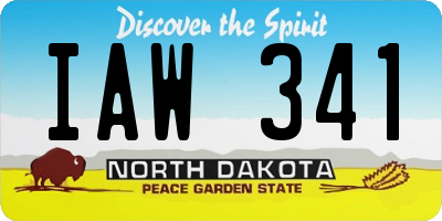 ND license plate IAW341