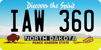 ND license plate IAW360