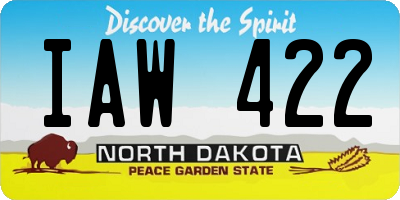 ND license plate IAW422