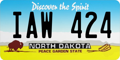 ND license plate IAW424