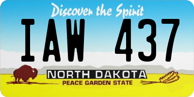 ND license plate IAW437