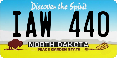 ND license plate IAW440