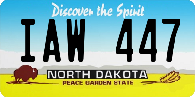 ND license plate IAW447