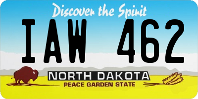 ND license plate IAW462