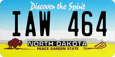 ND license plate IAW464