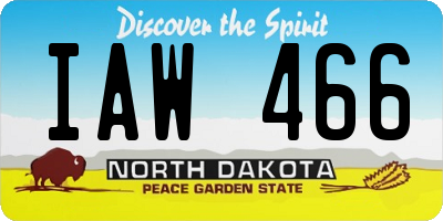 ND license plate IAW466