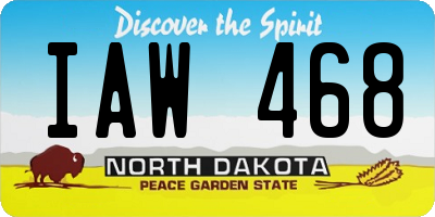 ND license plate IAW468