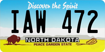 ND license plate IAW472