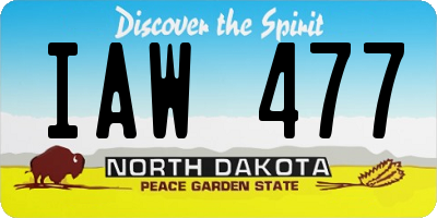 ND license plate IAW477