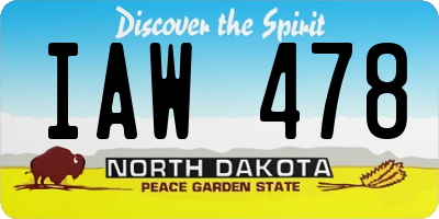 ND license plate IAW478
