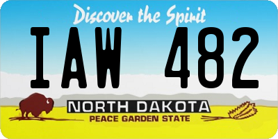 ND license plate IAW482