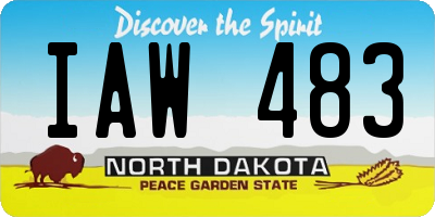 ND license plate IAW483