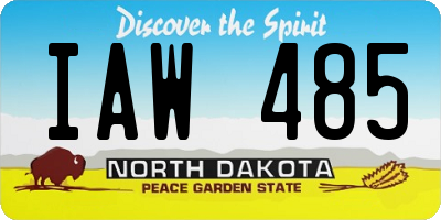 ND license plate IAW485