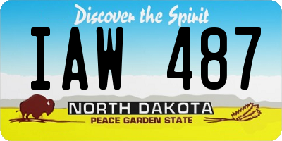 ND license plate IAW487