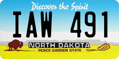 ND license plate IAW491