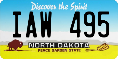 ND license plate IAW495