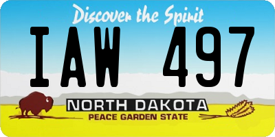 ND license plate IAW497