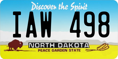 ND license plate IAW498