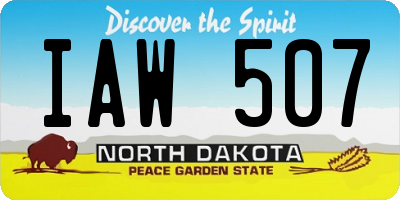 ND license plate IAW507
