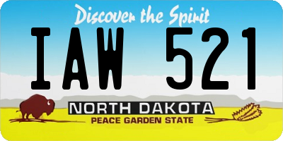 ND license plate IAW521