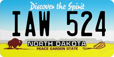 ND license plate IAW524