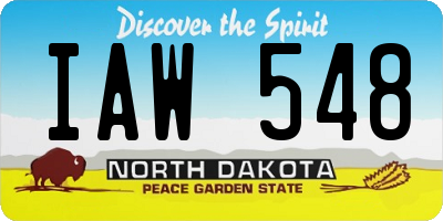ND license plate IAW548