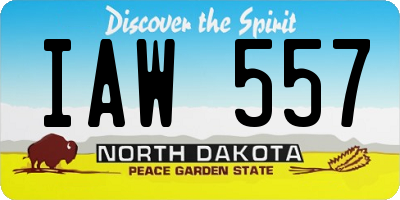 ND license plate IAW557