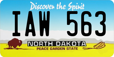 ND license plate IAW563
