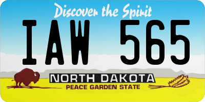 ND license plate IAW565