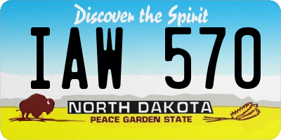 ND license plate IAW570