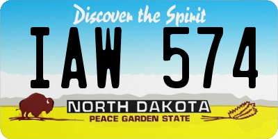 ND license plate IAW574