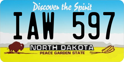ND license plate IAW597