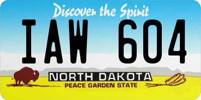 ND license plate IAW604