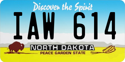 ND license plate IAW614