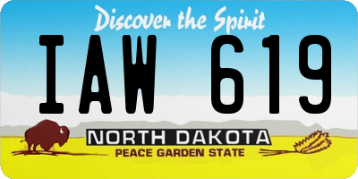 ND license plate IAW619
