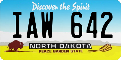 ND license plate IAW642