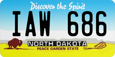 ND license plate IAW686