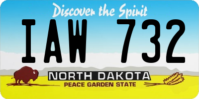 ND license plate IAW732