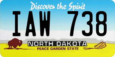 ND license plate IAW738