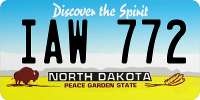 ND license plate IAW772