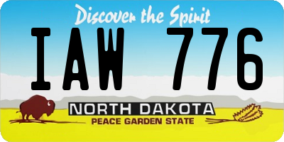 ND license plate IAW776