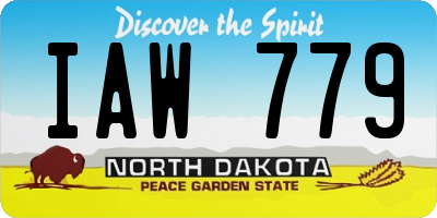 ND license plate IAW779