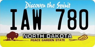 ND license plate IAW780