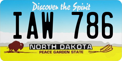ND license plate IAW786