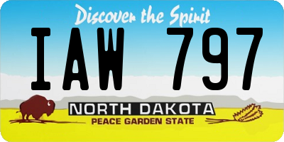 ND license plate IAW797