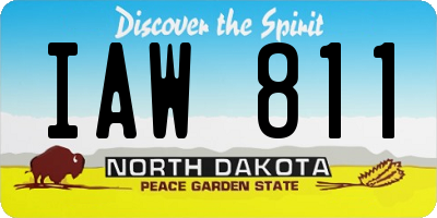 ND license plate IAW811