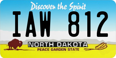 ND license plate IAW812
