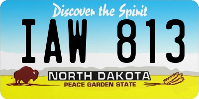 ND license plate IAW813
